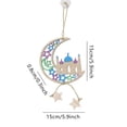 thumbnail image 3 of Gigicloud Ramadan Kareem Wooden Moon Hanging Ornaments with Cord Eid Al-fitr Ramadan Mubarak Eid Hanging Ornament for Party Festival Home Decoration A, 3 of 9