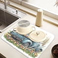 thumbnail image 6 of Ryvnso Truck Easter Dish Drying Mat for Kitchen Countertop 18x24 Large Dish Pad Drainer Rack Dish Sink Mats, 6 of 7
