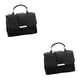 thumbnail image 3 of Qarigey Manténgase manos libres y con estilo con el bolso de hombro versátil Bolsos de cuero Bolsos cruzados Bolso de mujer Negro Negro 2piezas, 3 of 6