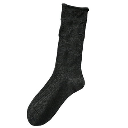 

Women Gothic Punk Ripped Hole Calf Socks Harajuku Bright Solid Color Lolita Distressed Destroyed Middle Tube Stockings