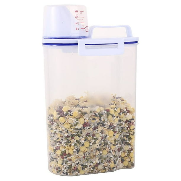 Cateissary Caja de almacenamiento de alimentos para el hogar, organizador de cacahuetes de granos de café y arroz, caja de granos de gran Almacenamiento y organización del hogar