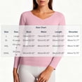 thumbnail image 4 of Undershirt for Women Ultra Thin Long V Neck Base Layer Top Pink L, 4 of 6