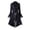 Black, variant on Gothic Steampunk Rock Sexy Soft Velvet Coat for Women Victorian Boho Gothic Renaissance Open Front Outfit