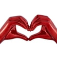 thumbnail image 3 of Heart Hands // Metallic Red, 3 of 4