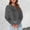 Dark Gray, variant on Graphic Tees for Women T-Shirts T Women Fashion Casual Solid Round Neck Long Sleeve Crop T Shirt Top Gray XL