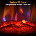 thumbnail image 3 of Flamemore Fireplace Heater with 3D Flame Effect, Indoor Free-Standing 19" Electric Fireplace Infrared Stove, 750W/1500W, 3 of 8