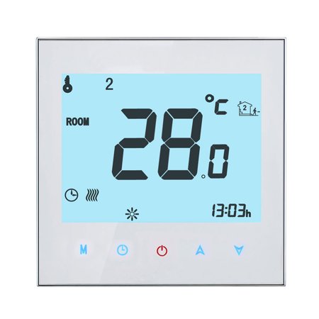 Docooler THP1000-WHPW Water Heating Thermostat Smart WiFi Digital Temperature Controller Tuya/SmartLife APP Control Backlit LCD Display Programmable Voice Control Compatible with Echo/ Home/Tmall Ge