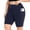 37#Navy, variant on Plus Size Womens Biker Shorts High Waisted with Pockets Tummy Control Yoga Workout Running Shorts Moisture Wicking 2026 Black 2XL