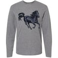 thumbnail image 3 of Inktastic Beautiful Galloping Black Horse Long Sleeve T-Shirt, 3 of 5