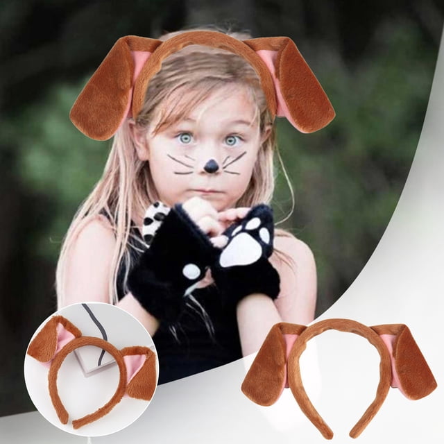 Pince à Cheveux Catégorie Accessoires pour Cheveux - Bandeau Oreilles de Chien Marron Mignon avec Couvre-Chef pour Filles Femmes Fête