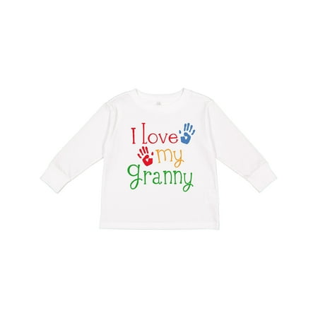

Inktastic I Love My Granny Gift Toddler Boy or Toddler Girl Long Sleeve T-Shirt