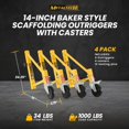 thumbnail image 2 of MetalTech Lot de 4 Roues d'Échafaudage, Accessoire d'Échafaudage Style Boulanger, 14 Pouces, 2 of 7