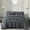 Gray Block Geometric, variant on Chezmoi Collection 7-Piece Geometric Jacquard Bed in a Bag Set King Size, Soft Silky Lustrous Modern Gray Geometric Block Pattern Lightweight Bedding Comforter Set for All Seasons