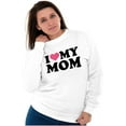 thumbnail image 4 of I Heart My Mom Mother Day Love Unisex Plus Fleece Graphic Sweatshirt Brisco Brands 3X, 4 of 5