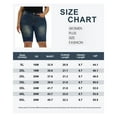 thumbnail image 7 of CASSIE LIZ Women's Plus Size Cut Off Shorts Jeans 3X Dark Blue Elastic Waist Shorts Pocket Casual Pants Summer Shorts Pants 3XL 24W, 7 of 7
