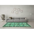 thumbnail image 3 of Ahgly Company Indoor Rectangle Persian Turquoise Blue Traditional Area Rugs, 3' x 5', 3 of 4