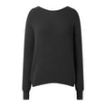 thumbnail image 5 of Ediodpoh Womens Backless Sweater Long Sleeved Knit Sweater Womens Sweaters Black XXL, 5 of 6