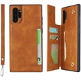 thumbnail image 2 of Galaxy Note 10 Plus Luxury PU Leather Case,Credit Card Holder,Cash Slots,Stand Function Soft TPU Back Wallet Case Flip Wrist Strap Multi-Function Case for Samsung Galaxy Note 10+ 6.8",Khaki, 2 of 16