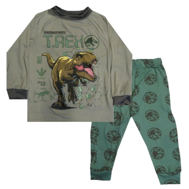 Pijama Movis Talla 3 Estampado Jurassic World Gris