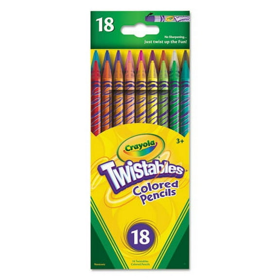 Twistables Colored Pencils, 2 Mm, 2B (#1), Assorted Lead/Barrel Colors, 18/Pack | Bundle of 10 Packs