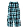 thumbnail image 2 of JOANKDMI Girls Plaid Pajama Size 9-10 Pants Warm Fleece Fuzzy Lounge Bottoms Winter Thick Sleepwear Elastic Waist Comfy Cold Weather Relaxed Fit Sleep Trousers Home, 2 of 5