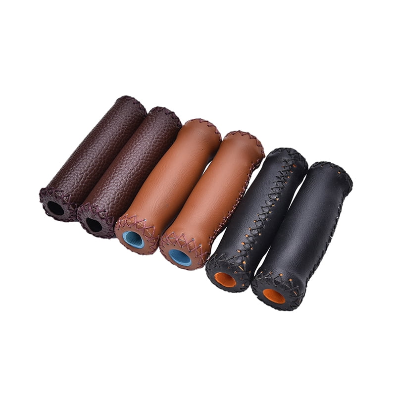 Vintage Artificial Leather Cycling MTB Road Mountain Biking Hiking Handle Grip G