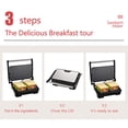thumbnail image 5 of Panini Machine,With -heat Maker With Sandwich Maker 850w Side To 6 Steel Panini Maker To Panini Side Panini Coated 850w 6 Tea Maker Portable Panini Press Handle Brunch Afternoon Maker Slices Steel, 5 of 5