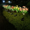 thumbnail image 4 of Billuyoard Luces de flores con energía solar Patio Jardín Luz de piso al aire libre Rosa solar Iluminación y accesorios azul, 4 of 6