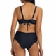 thumbnail image 3 of Trajes de Baño de Mujer de Cintura Alta Cuello en V Vendaje Sólido Ajustamiento Apretado Reunión Traje de Baño Conjunto Dividido, 3 of 6