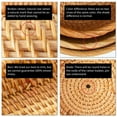 thumbnail image 5 of Woven Wicker Bread Baskets For Fruit Vegetable Bowl Food Potato Storage Organizing Keys Wallet Kitchen Counter Small To Large Rattan Round Woven Basket Serving Bowls Chips, 5 of 6