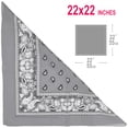thumbnail image 7 of Innerest 12pk Grey Paisley Bandana Face Covering - 100PercentageCotton Bandana for Men Women - Face Bandana Headband, 7 of 7
