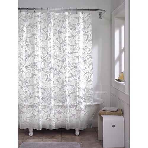 Maytex White Seashell PEVA Shower Curtain - Walmart.com