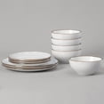 thumbnail image 5 of Famiware Eden Stoneware Dinnerware Sets, 12-Piece Dish Set, White Floral, 5 of 6