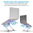 thumbnail image 5 of Adjustable Laptop Stand,IBAOLE Portable Laptop Computer Stand Rriser&Multi-Angle Stand with Heat-Vent to Elevate Laptop Holder for Mac,Notebook,Lenovo More10-17 Laptop, 5 of 5