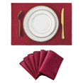 thumbnail image 1 of Nvzi Manteles individuales de lino, manteles para mesa de comedor, protectores de superficies,accesorios de decoración de cocina (juego de 6, tamaño 18,9 x 13 pulgadas, A13), 1 of 5