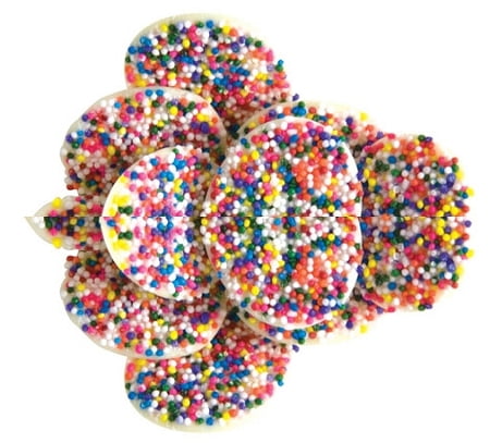 Asher's White Chocolate Nonpareils With Colored Seeds, 8 Pounds by