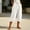 White, variant on Capri Pants for Women Linen Wide Leg Loose Fit with Drawstring Elastic Waist Casual Summer Cuffed Pants with Pockets, 2XL