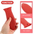 thumbnail image 3 of Shisuyan Red Silicone Heat Resistant Pan Handle Covers 7Pcs 5.6X1.9X0.5In, 3 of 9