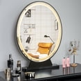 thumbnail image 3 of Gymax Hollywood Miroir de Maquillage Éclairé Télécommande 4 Couleurs Réglables Noir, 3 of 10
