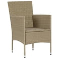 thumbnail image 5 of vidaXL Garden Dining Chairs 2 pcs Poly Rattan Beige, 5 of 5