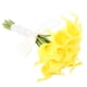 thumbnail image 4 of Ramo de novia de flor artificial de cala común, decoración del hogar para fiesta de deshierbe, color amarillo, 4 of 5