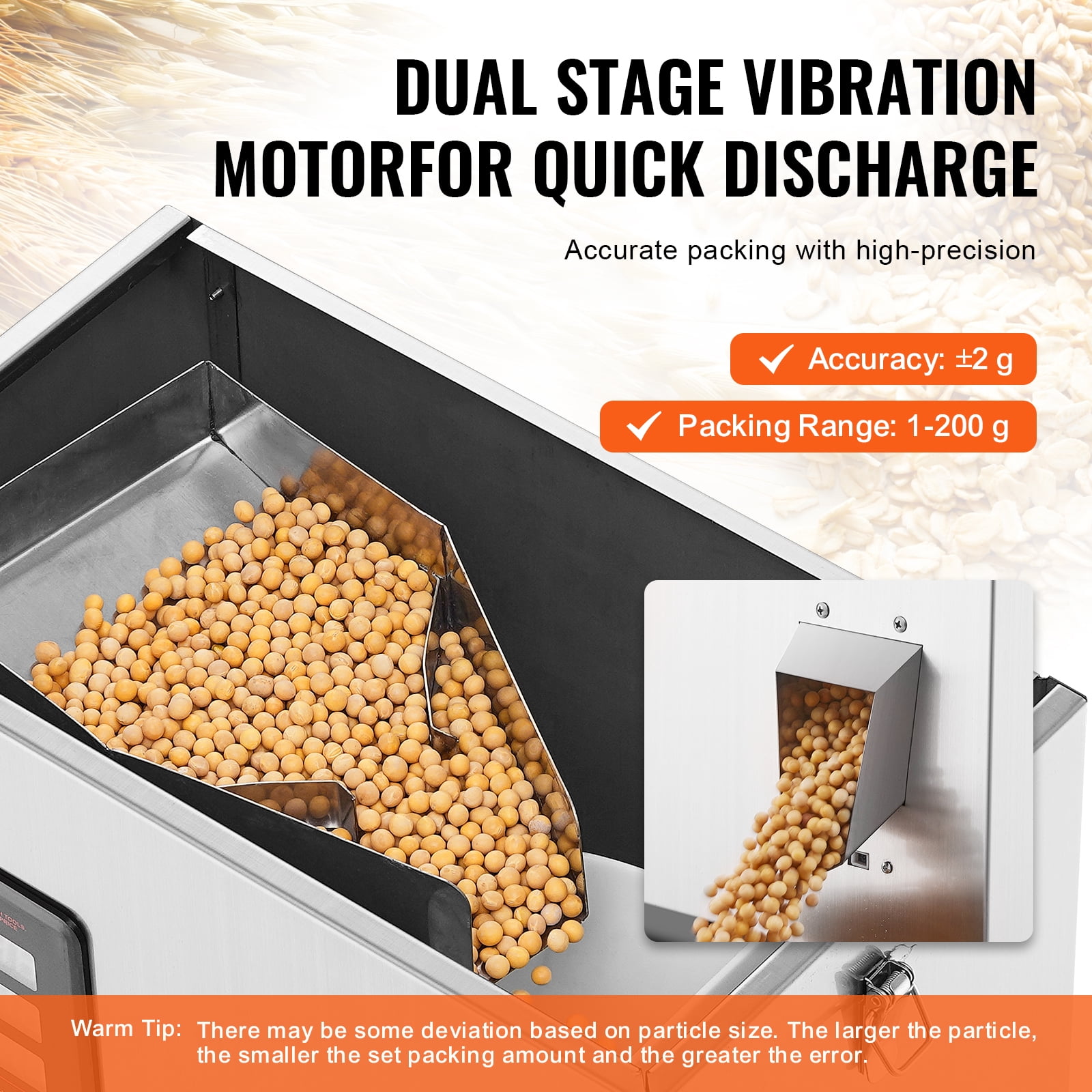 KFFKFF Automatic Powder Filling Machine Particle Intelligent Weighing 1-200g
