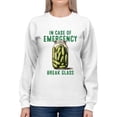 thumbnail image 3 of In Case Of Emergency Break Glass Sweatshirt Women's -SmartPrintsInk Designs, 3 of 4