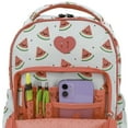 thumbnail image 4 of J World Girls Sparkle 15" Kids Rolling Backpack for School and Travel, Watermelon, 4 of 7