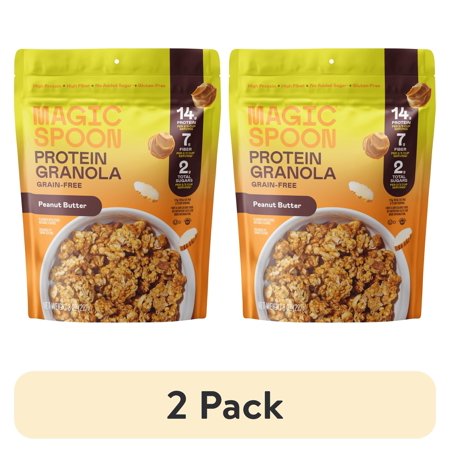 (2 pack) Magic Spoon Grain-Free Peanut Butter Protein Granola Bag, 8 oz