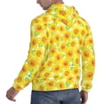 thumbnail image 6 of Lsque Sunflowers2 Pattern Casual Men's Hoodie,Hooded Sweatshirt with Kangaroo Pocket,Pullover Hoodie-Small, 6 of 7