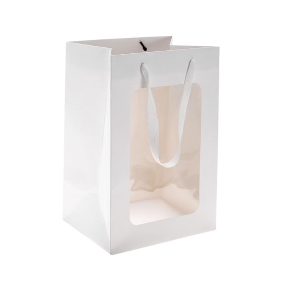 Unique Bargains 1 Pc Gift Bags Handheld Gift Packaging Medium White