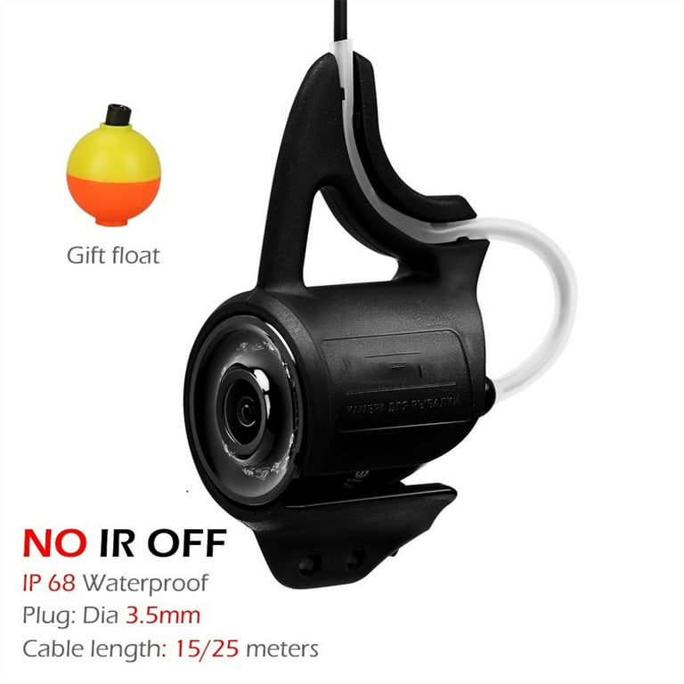 fish camera accessories Underwater Fishing for 7 Inch Finder 24 Pcs IR Infrared Lamp Bright White LED for Fish Discovery (Color : with 15m Cable) : Electronics The Fishing camera lens design has two LED green lights Underwater Fishing Camera 49FT,Waterproof IP68