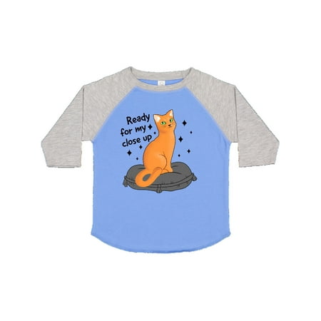 

Inktastic Pretty Cat Ready For a Close Up Gift Toddler Boy or Toddler Girl T-Shirt