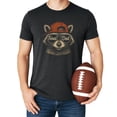 thumbnail image 4 of Feral Dad Shirt for Men Funny Raccoon Graphic Tee for Father Dark Gray Heather Shirt Adult Medium, 4 of 7